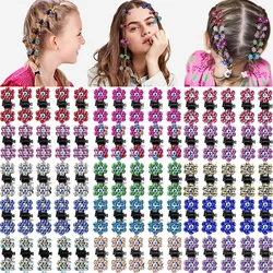 Juego de minipinzas para el pelo con diamantes de imitación y flores para niños, horquillas dulces, accesorios para el cabello, pinzas para el cabello, 10/20 piezas