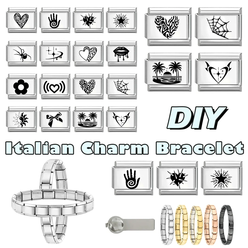 جديد جميل الحيوانات الأليفة القطط والكلاب وصلات سحرية إيطالية تناسب 9 مللي متر سوار الفولاذ المقاوم للصدأ النساء الرجال DIY بها بنفسك صنع المجوهرات