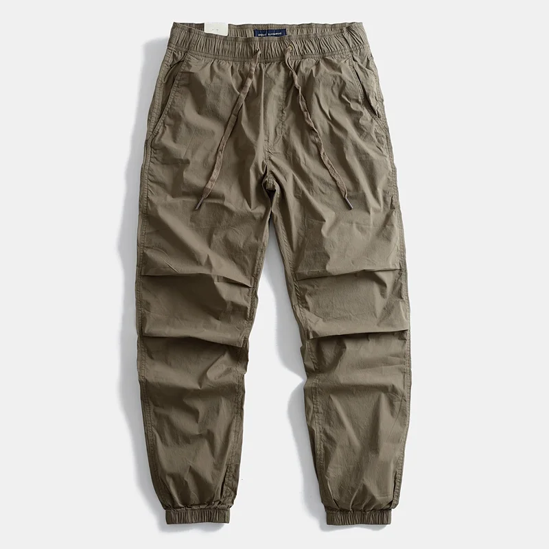

Men's Lightweight Vintage Cargo Joggers - Spring/Summer Quick-Dry Elastic Waist Tapered Casual Pants