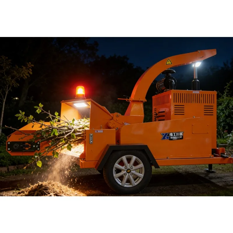

Efficient Strong Wood Chipper High Torque Movable Best Selling Tree Shredder Machine