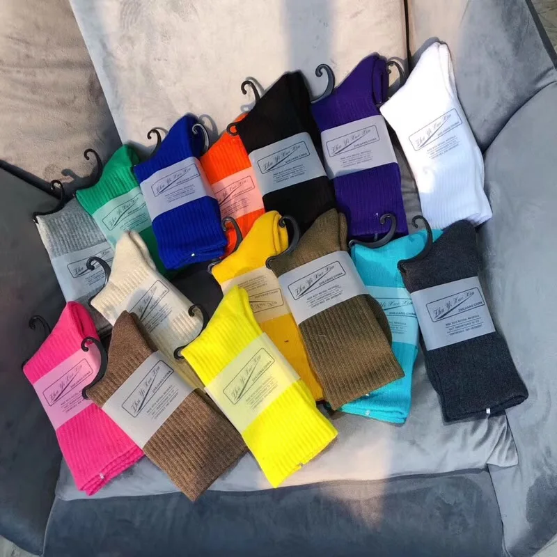 

Candy Long Socks Women's Comfortable Breathable Cotton Moisture Wicking All Season Color Couple Matching Socks