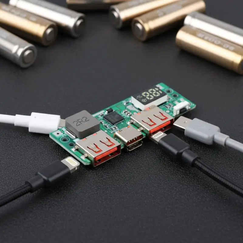 

Модуль быстрой зарядки IP5356 с цифровым дисплеем, поддержка QC/PD3.0, для зарядки литиевых аккумуляторов, компактный и стабильный промышленный модуль питания