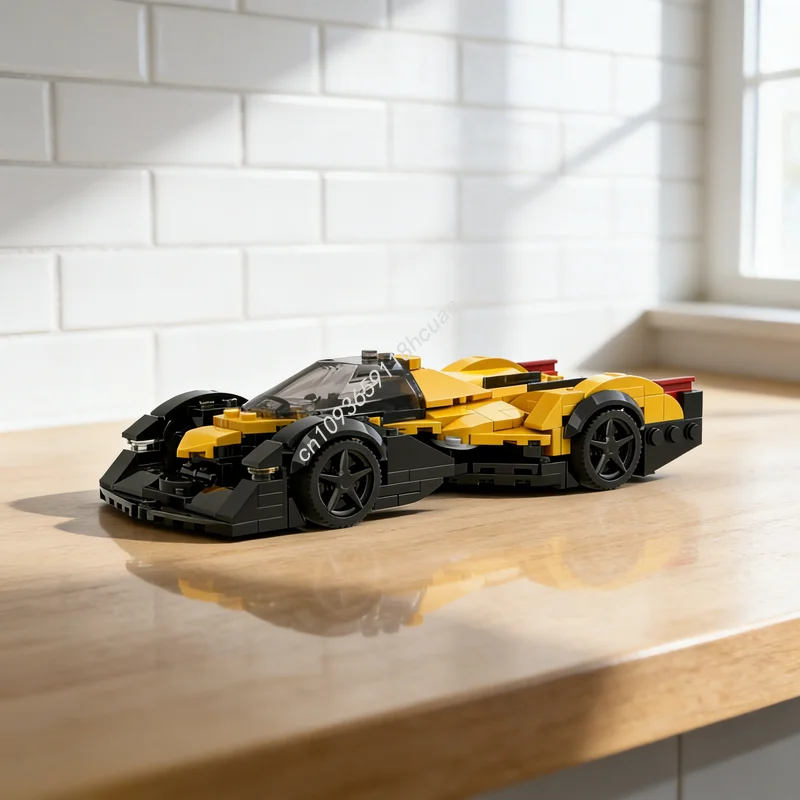 

265 деталей MOC City Champions Lotus E, конструктор, развивающая игрушка, креативный подарок на Рождество, обучающий конструктор