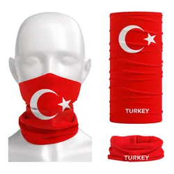 Turkey Flag Bandana Neck Cover Gaiter Outdoor Sports Balaclava Men Women Printed Cycling Tube Face Scarf Mask Hiking Headband