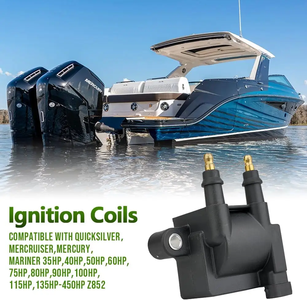 300-8M0044991 Outboard Engine Ignition Coil Replacement Fit for Mercury Mercruiser Mariner Quicksilver 35HP to 450HP Engines