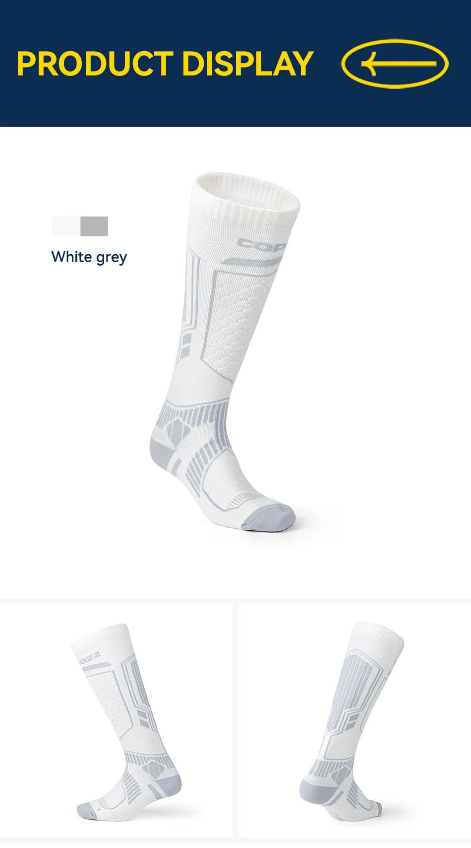 COPOZZ Neue Winter Ski Socken Männer Frauen Thermische Merino Wolle Lange Ski Socken Snowboard Radfahren Skifahren Fußball Socken Verdickte Socke – Detail 11