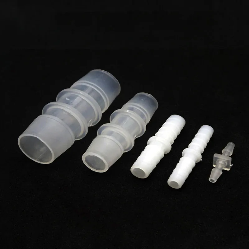 

1/2/5pcs OD 1.6-10mm Plastic Hose Barb Connector PE PP Pipe Fitting Equals Connector Pagoda Joint Milky White / Semi-transparent