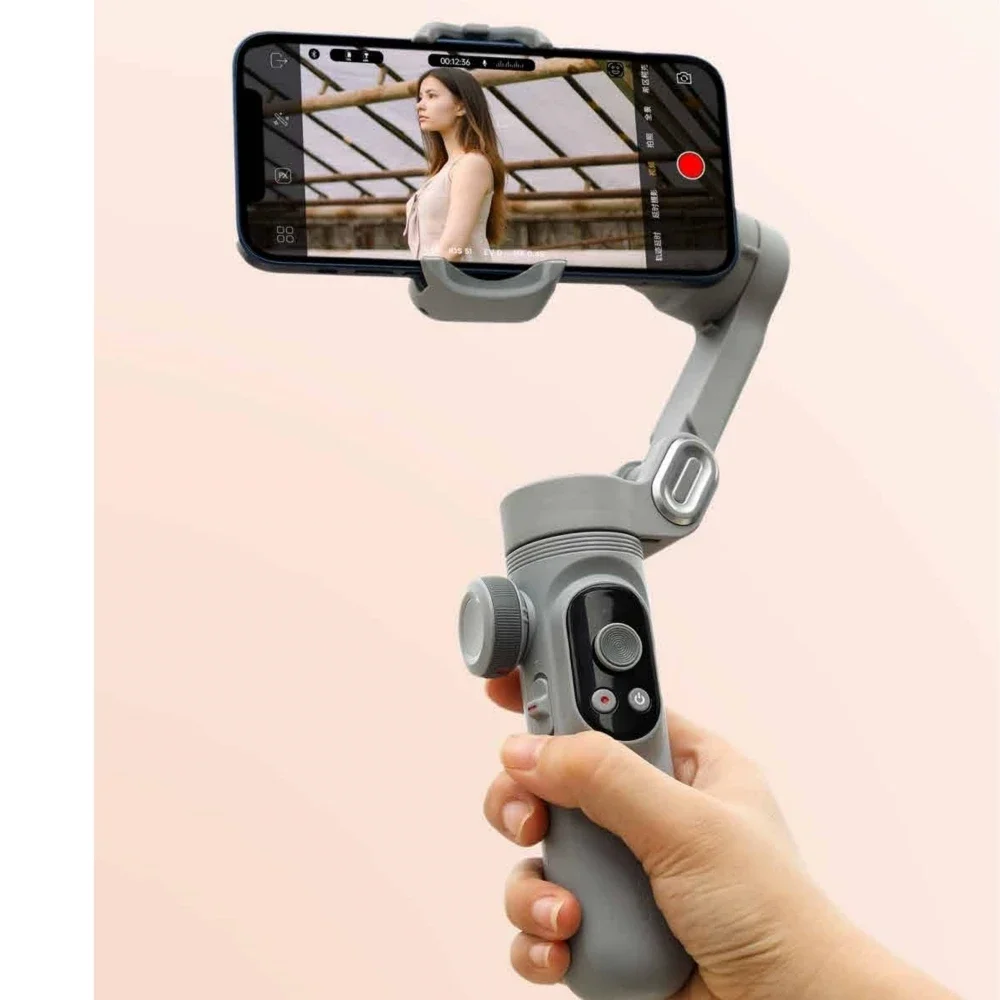 Smart X Pro Gimbal Handheld Stabilizer for Smartphone OLED Display Wireless Charging Inception Mode(SmartXPro White)