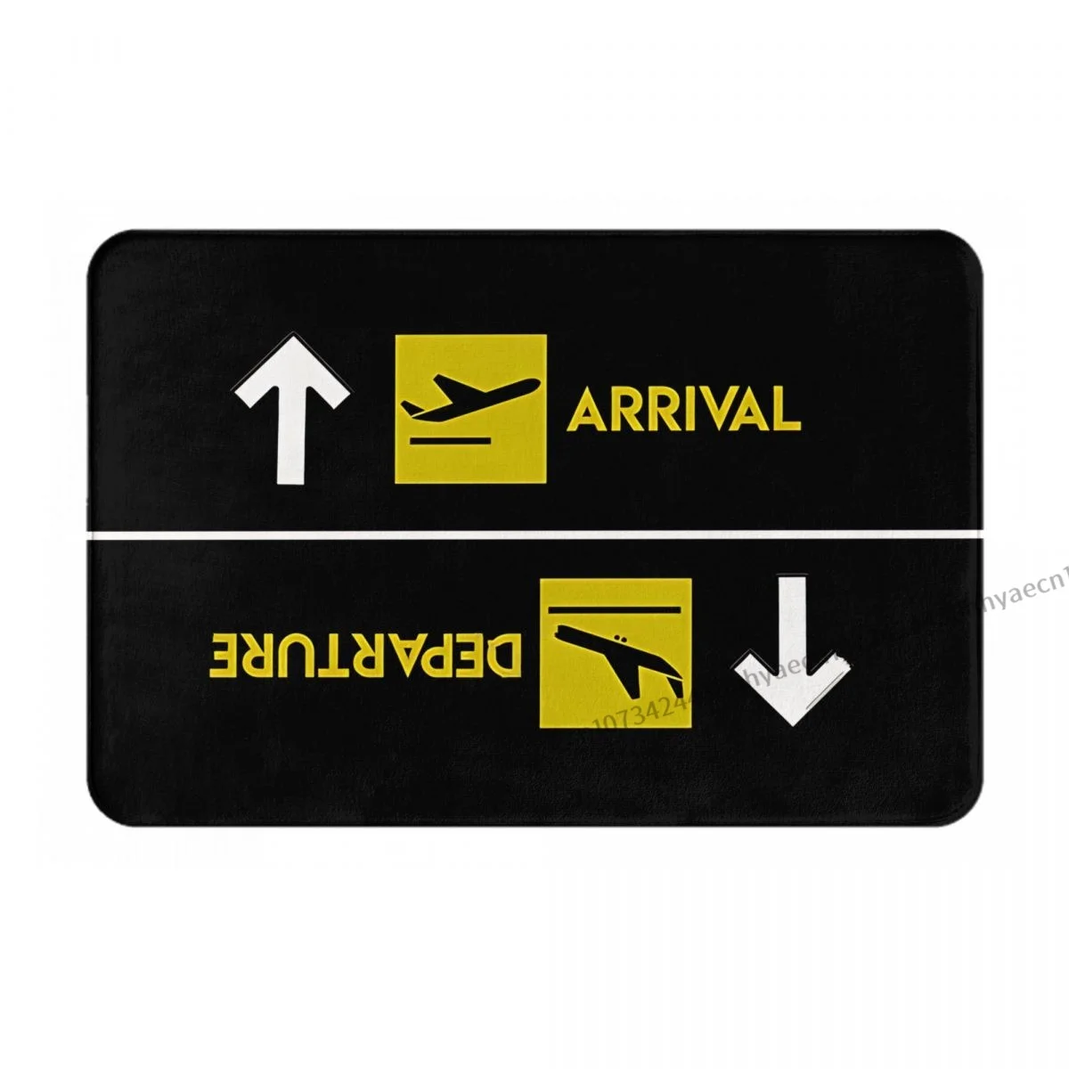 Airplane Airport Sign Bathroom Mat Aviation Departures Arrivals Doormat Kitchen Carpet Outdoor Rug Home Decoration