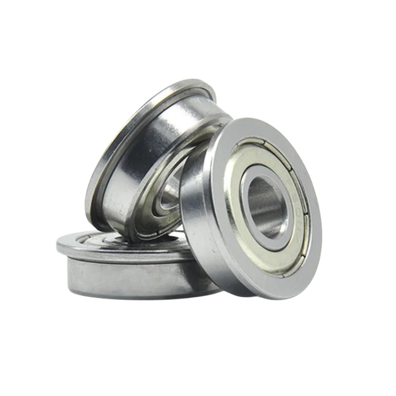 

50pcs Flanged bearing FR8ZZ FR8-2Z FR8Z FR8 miniature shielded flange deep groove ball bearings 12.7*28.575*7.938 mm