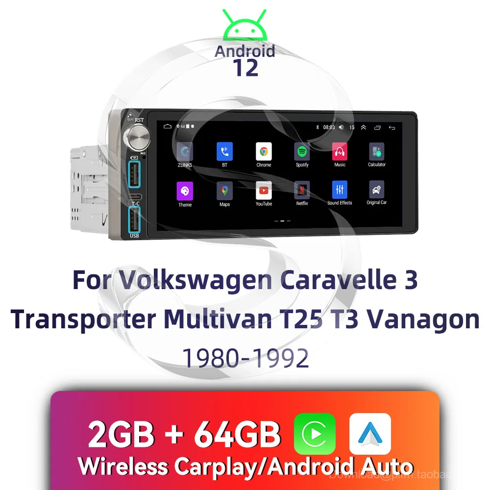 6.86" 1 Din Android…