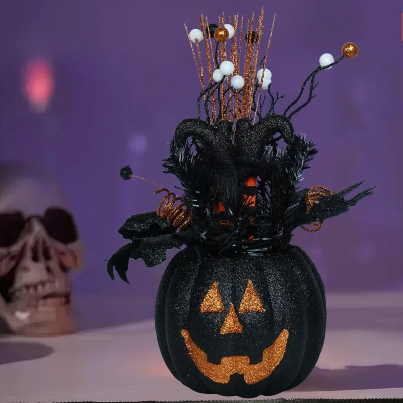 

Halloween Pumpkin Flower Arrangement Spooky Eye-catching Interesting Fashion Essential Fun Spooky Hanging Decorations Pumpkin