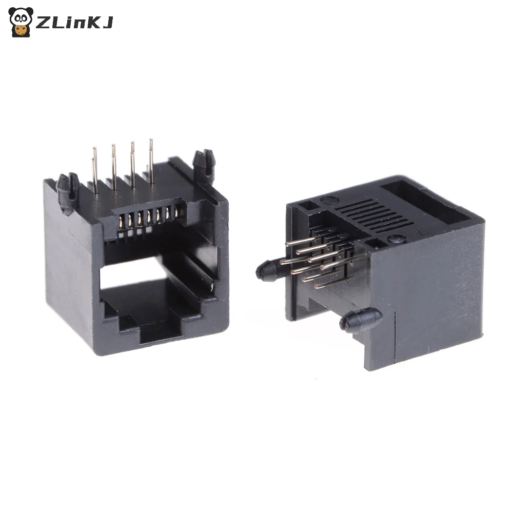 

▶ 10 шт. неэкранированных сетевых модульных разъемов RJ11 RJ45 8P8C для печатных плат