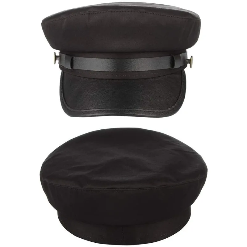 Chauffeur-Mütze für Herren und Damen, klassische Vintage-Kapitänsmütze, Newsboy-Mütze, Kostümhüte – Detail 5
