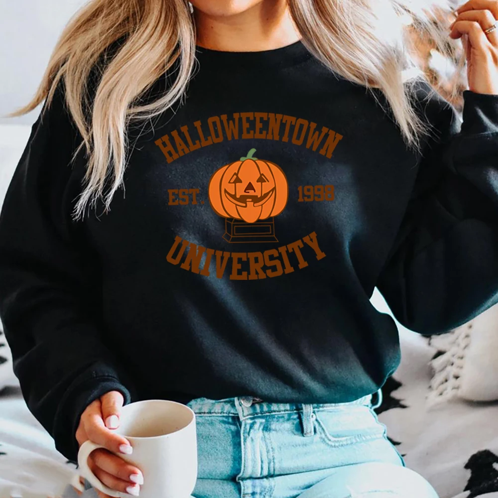 HalloweenTown 1998 Sweatshirt Halloweentown University Hoodie Halloween Party Sweater Vintage Fall Pumpkin Crewneck Sweatshirts