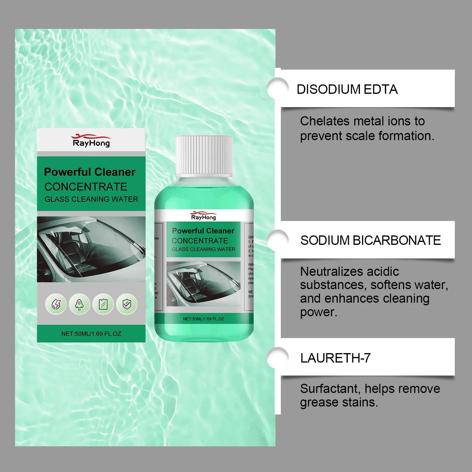 Car Glass Oil film Cleaner Waterproof Polishing Compound Windshield Cleaner Paste Film Removal Cream Auto Clear Window Care 50ml