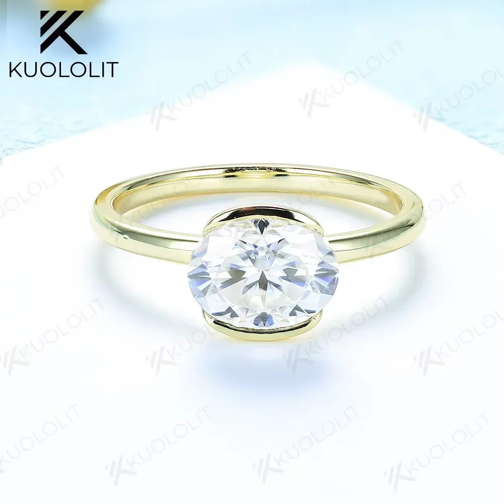 Oval 2CT Moissanite Yüzük: Kadınlar İçin İdeal Evlilik Teşviki ve Yıllık Anılar İçin Mükemmel Seçim