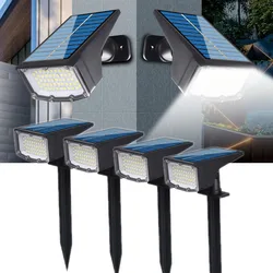 53led solar betriebene Scheinwerfer lampe einstellbare Solar rasen leuchte im Boden ip65 wasserdichte Landschafts wand leuchte Außen beleuchtung