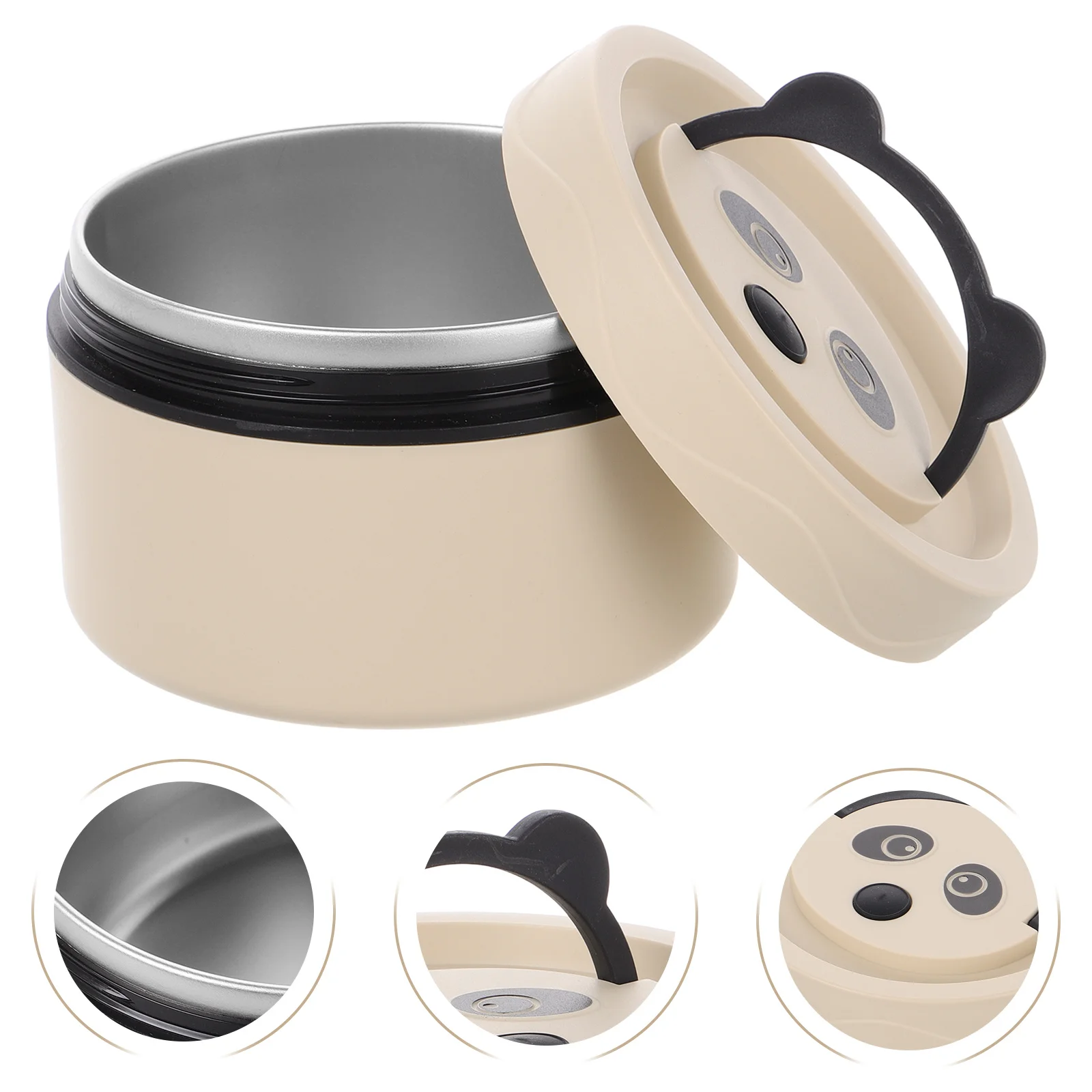 

Multilayer Stainless Steel Thermal Lunch Box for Office Students Hot Cold Food Insulated Bento Container Wide Mouth for Work