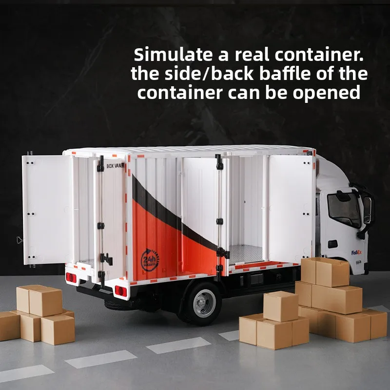 

Huinna 1:18 Scale Remote Control Truck 13-Channel RC Delivery Vehicle Small Floating Cargo Truck Miniature Transport Car Toy