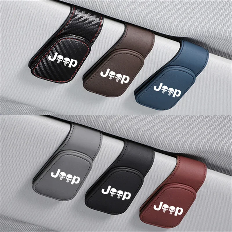 Car Eyeglass Holder Glasses Storage Clip For Jeep Renegade Commander Wrangler Liberty Cherokee Car Sunglasses Holder Accessories