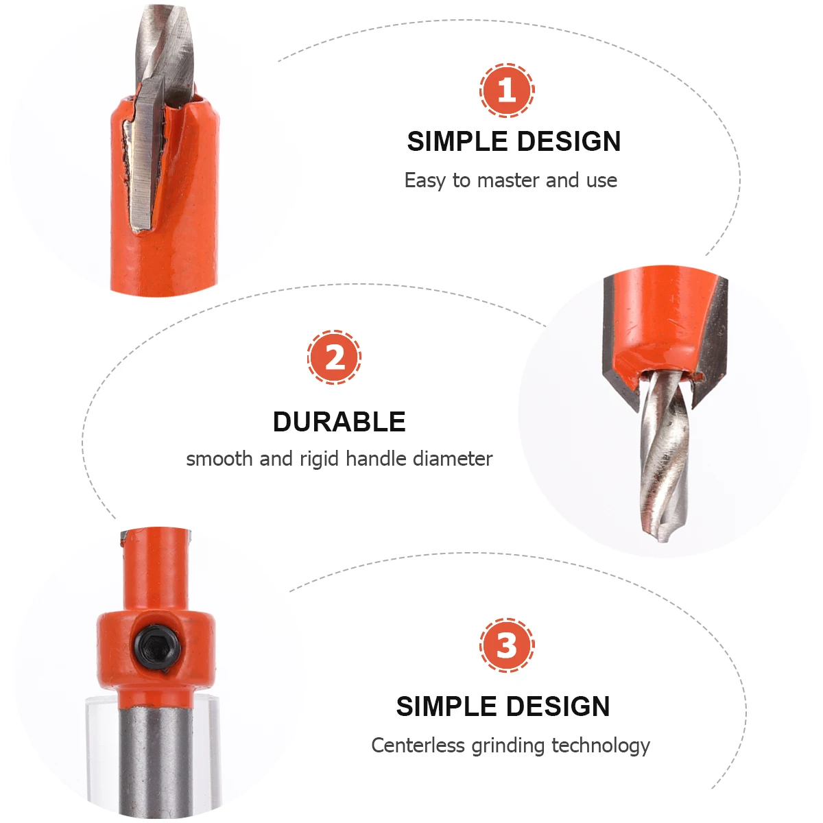 

5pcs Hss Counterbore Drill Bit Tapered Chamfer Design For Smooth Drilling Removal Diy Home Engineering Tool Parts