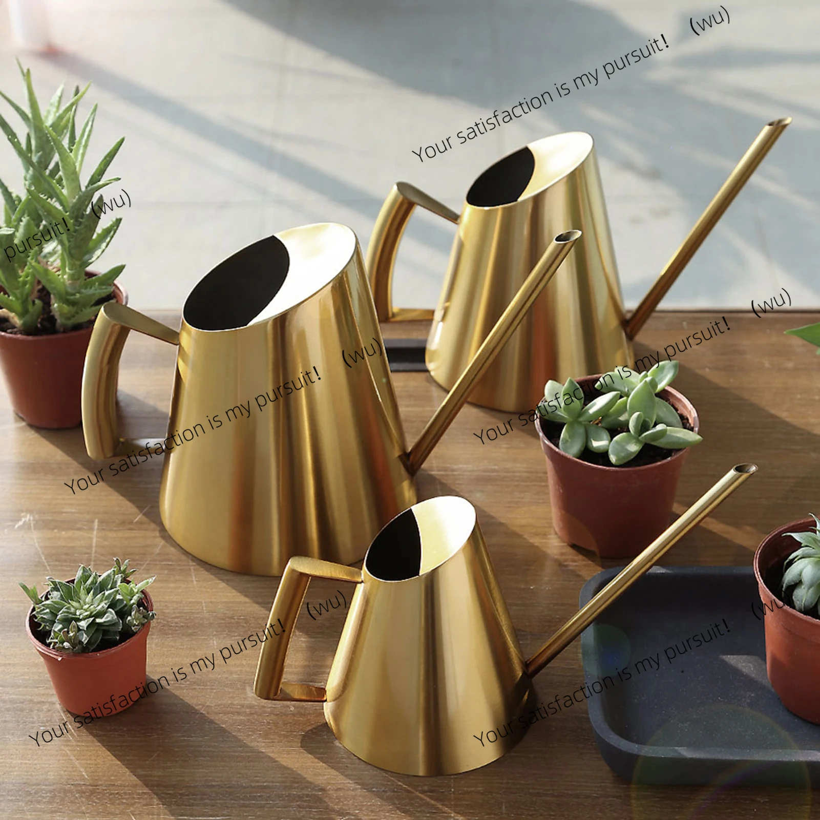 Stainless Steel Watering Can Long Mouth Nozzle Sprinkle Pot Garden Flowers Plants Watering Tool Home Garden Accessories