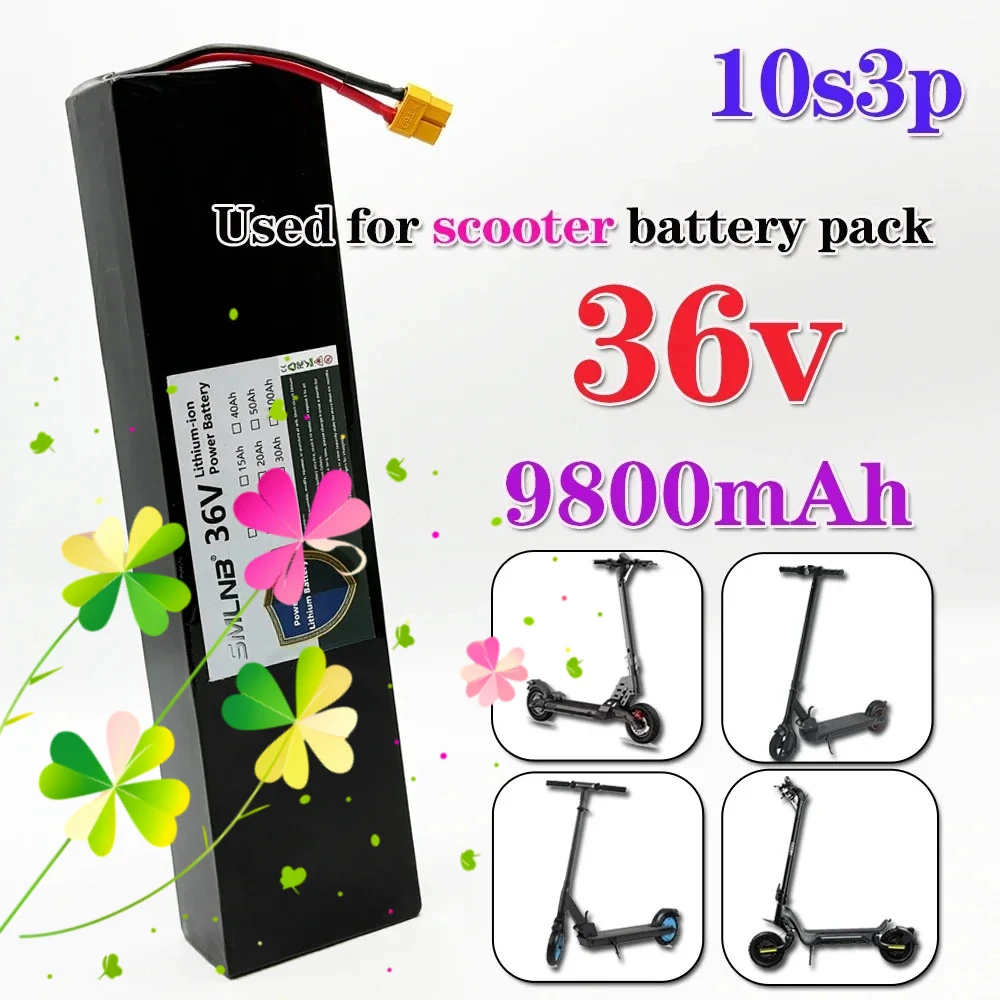 

Built-in BMS 36V 10S3P 9800mAh 18650 rechargeable lithium-ion battery 500W Suitable for KUGOO S1, S2, S3 Electric Scooters