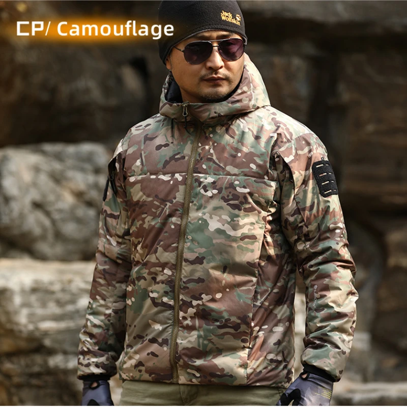 Winter Outdoor Warm Tactical Cotton Jackets Mens Thicken Windproof Hiking Hooded Parkas Waterproof Combats Camouflage Coats