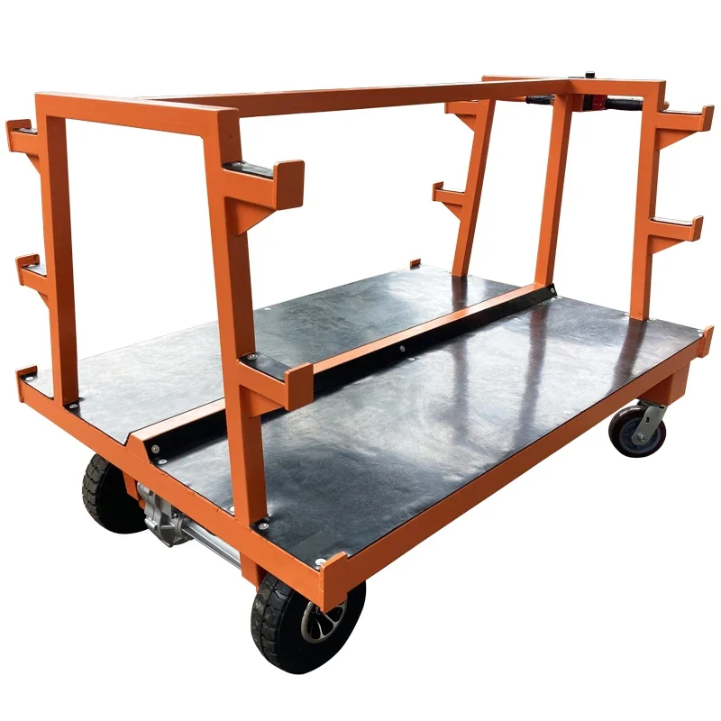 Customizable Heavy Duty Electric Four-Wheel Steel Construction Trolleys Hand Carts Moving Heavy Warehouse Tools Shopping