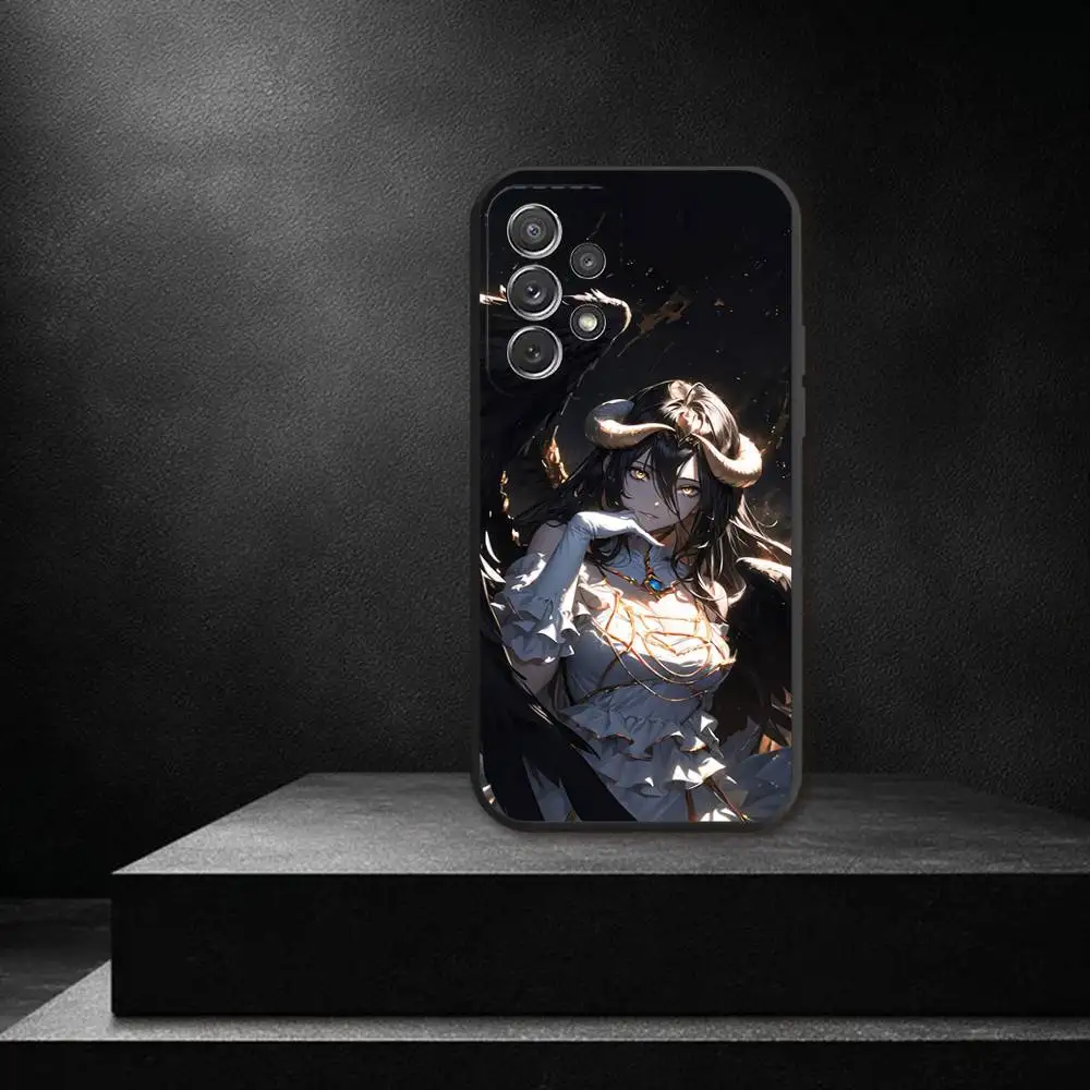 حافظة هاتف A-Albedo Anime O-Overlord لهاتف سامسونج S 25,24,23,22,30,21,10,9,Ultra,Plus,Lite,FE,4,5G حافظة ناعمة سوداء #2