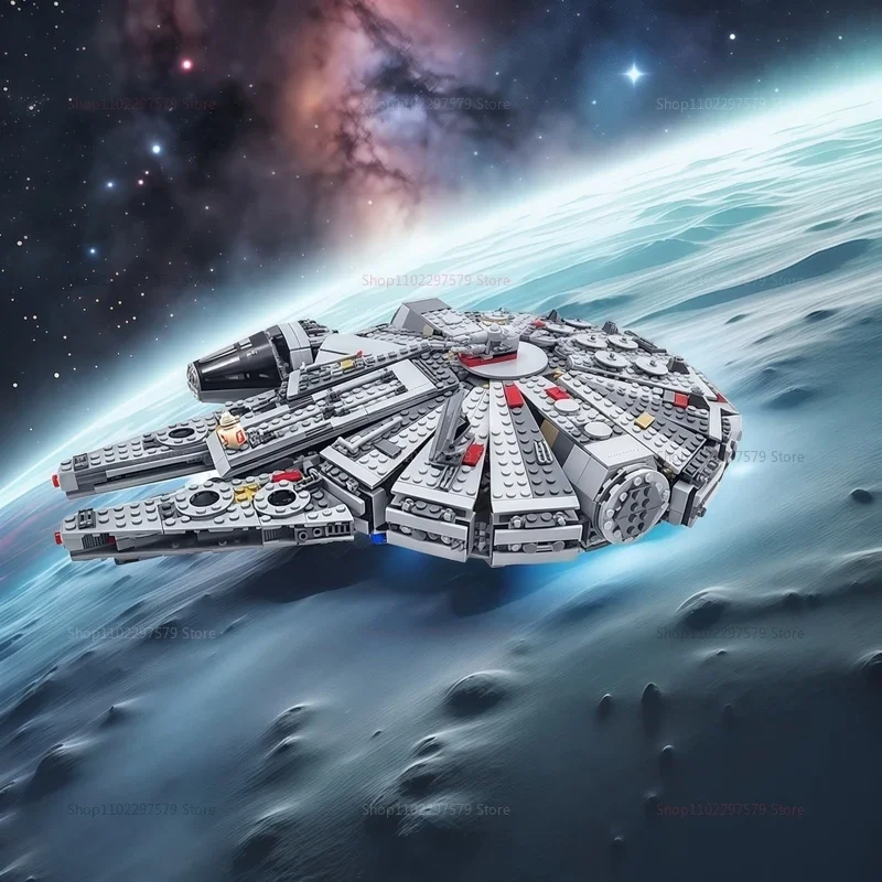 2026 New Advanced Spaceship Building Blocks Set Creative DIY STEM Toy for Kid Adults Birthday Gift Educational Model Kit 1381Pcs view 5