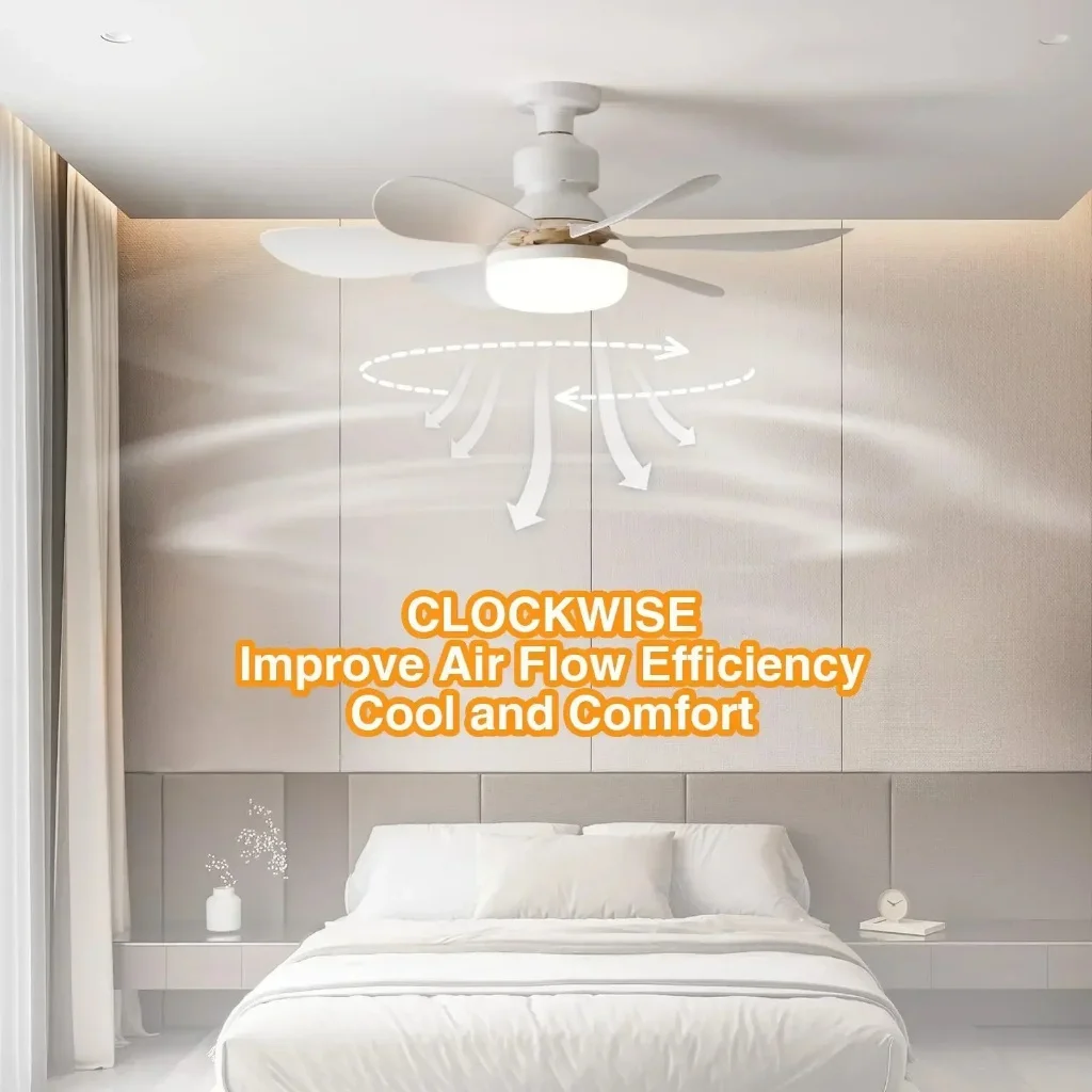 42CM Ceiling Fan With Light 18W E27 6 Blades Silent Fan Light with Remote Control view 6