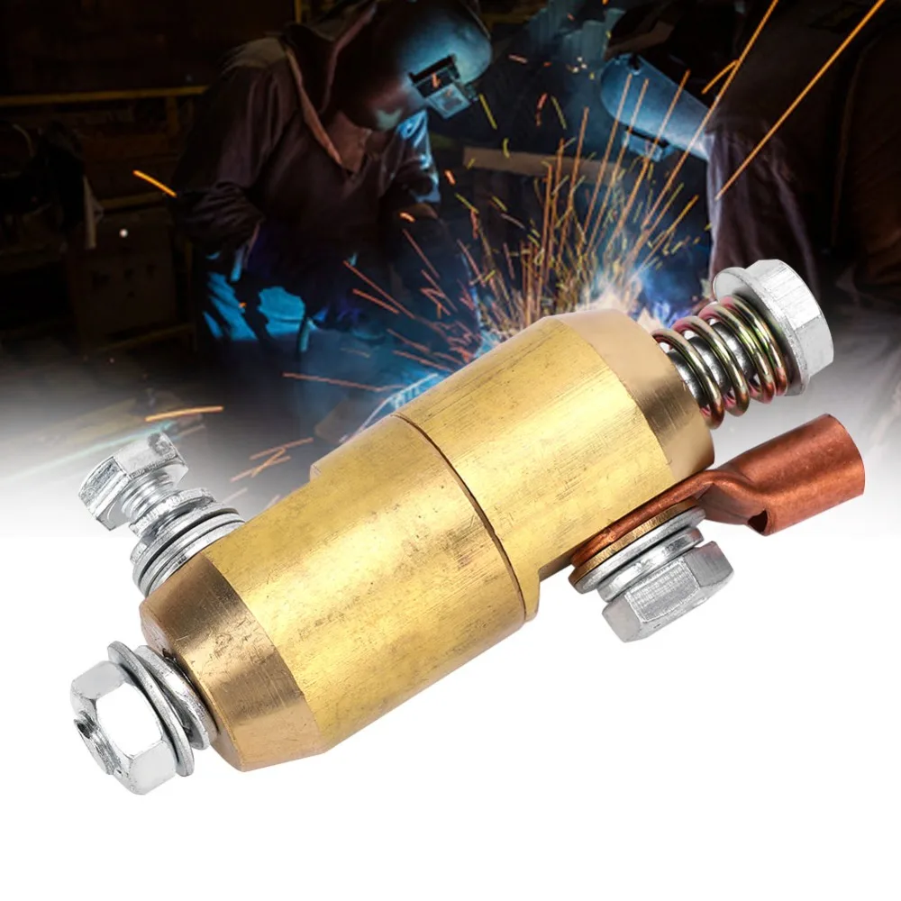 360 Degree Rotating Welding Ground Clamp Without Winding Rotated 360° Earth Connecting Clamp Brass Construction