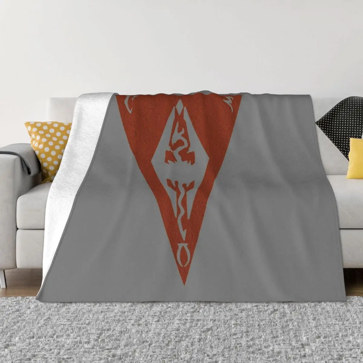 Morrowind Emblem Throw Blanket anime Decorative Sofa Blanket Nap Blanket