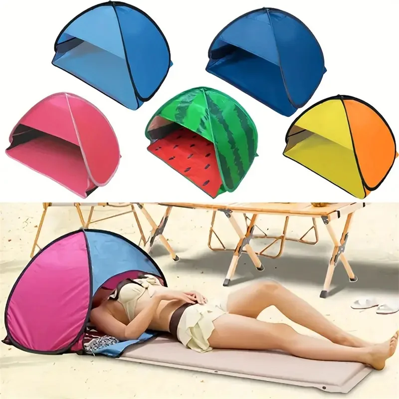 

Beach Headrest Sunshade Tent UV-protecting Sunshelter Automatic Opened Portable Outdoor Camping Sunshade Tent For Adults Kids