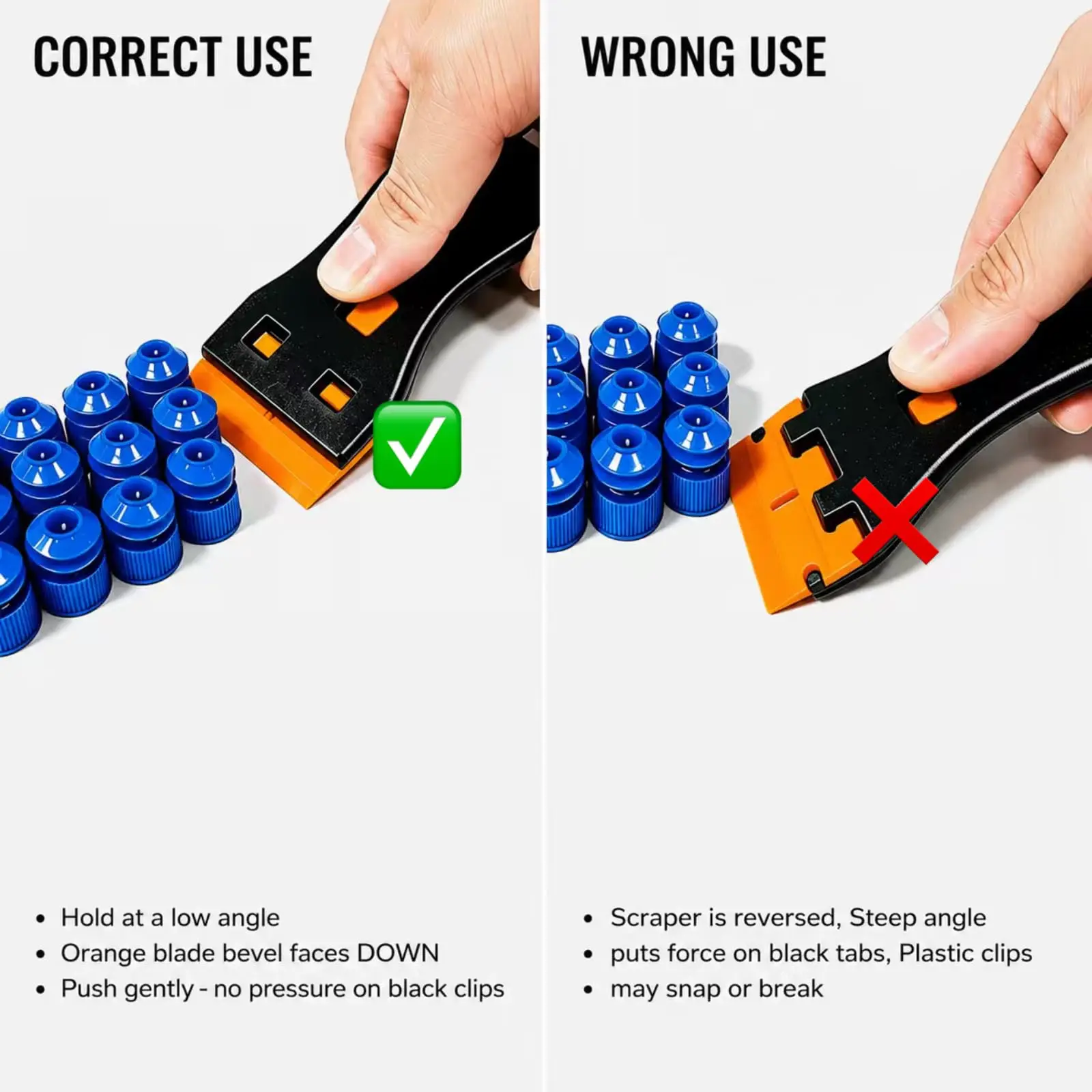 3D Printer Detachable Scraper Tool, for Removal 3D Printed Models and Waste,with Replacement Plastic Blades 5