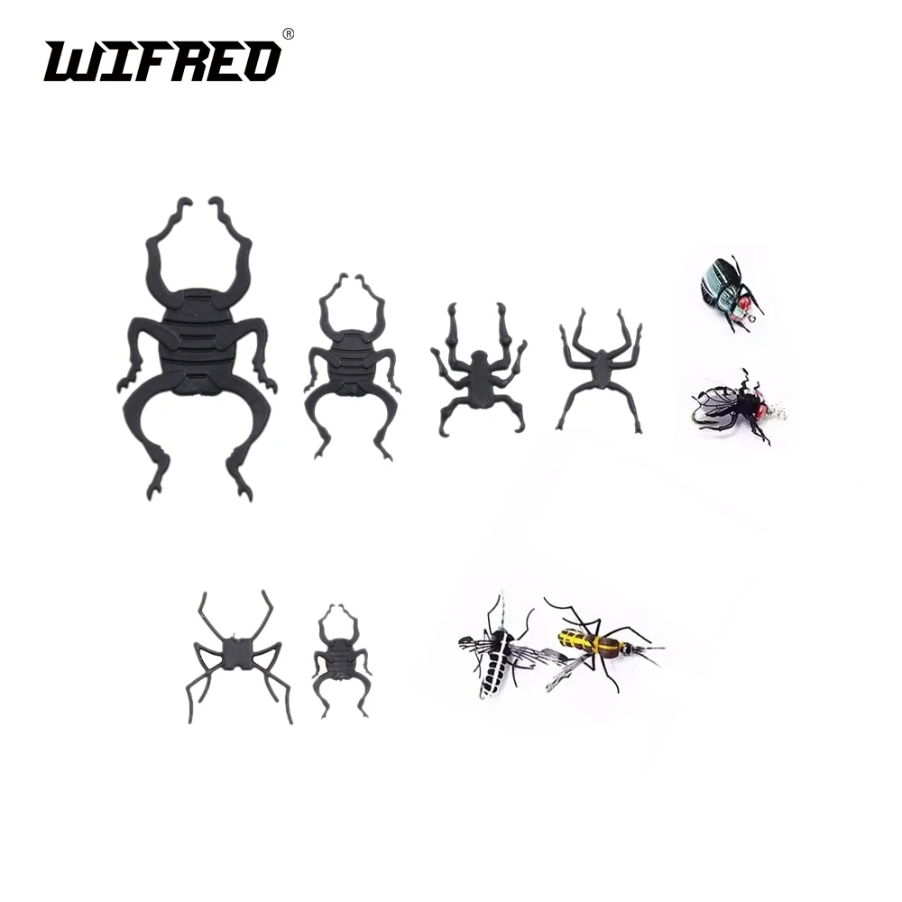 Wifreo 20/30PCS Fly Fishing Realistic Insect Rubber Legs Artificial Terrestrial Ladybug Honeybee Beetle Mosquitos Tying Material