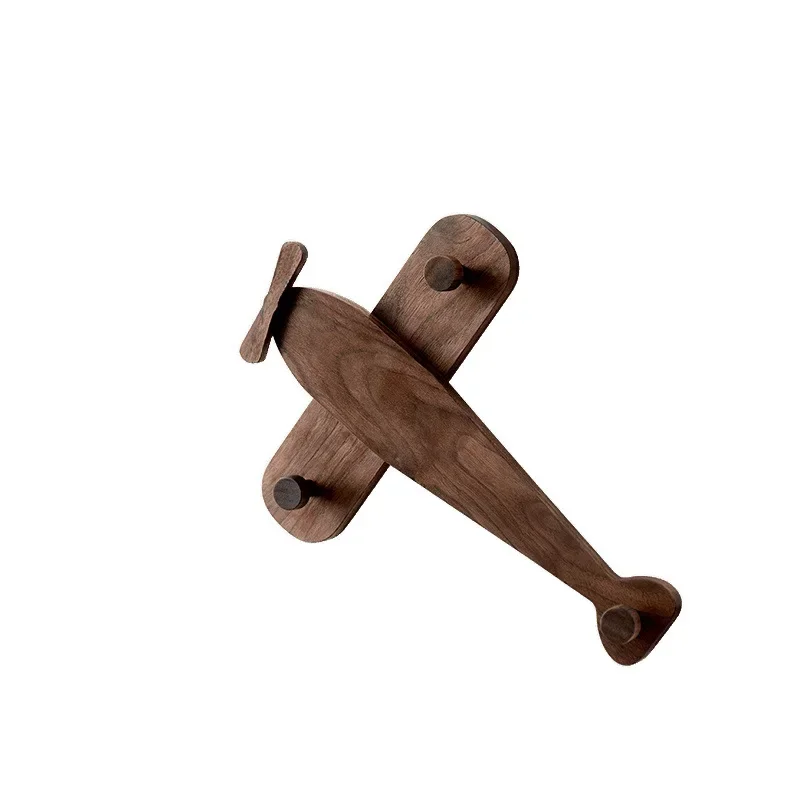 room cute solid wood non-punching coat hook enters the door porch wardrobe punching fixed wall coat hook