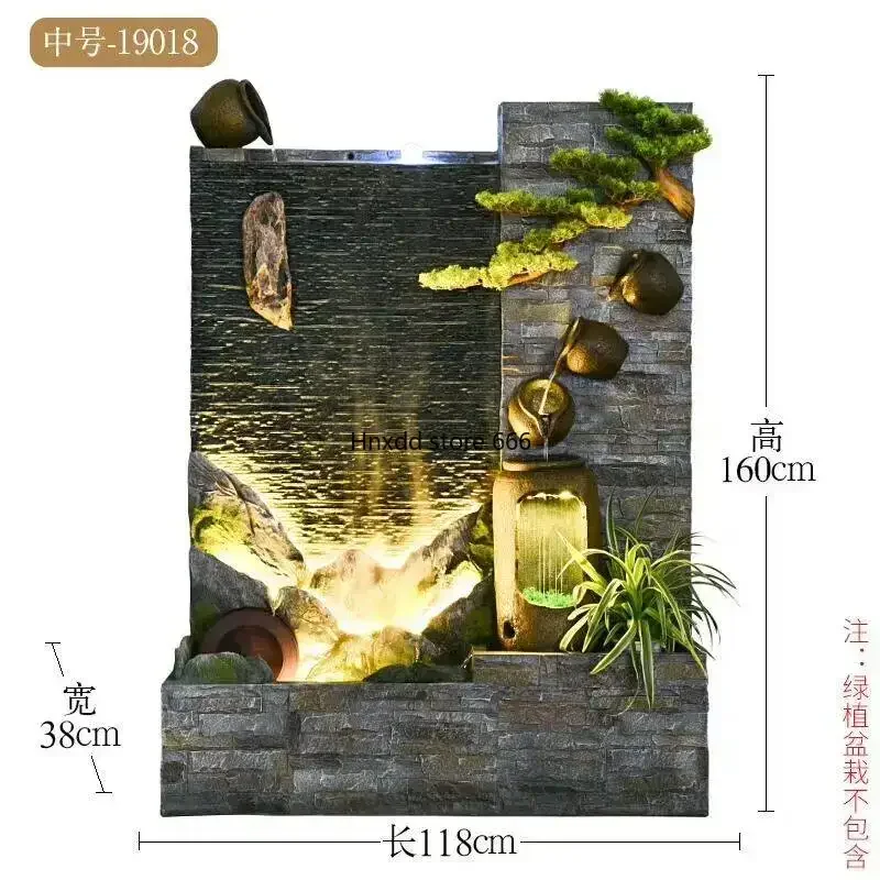 Lucky Rockery Water Wall Screen Living Room Decoration Opening Gift Balcony Garden Office Landscape Decoration Fountain