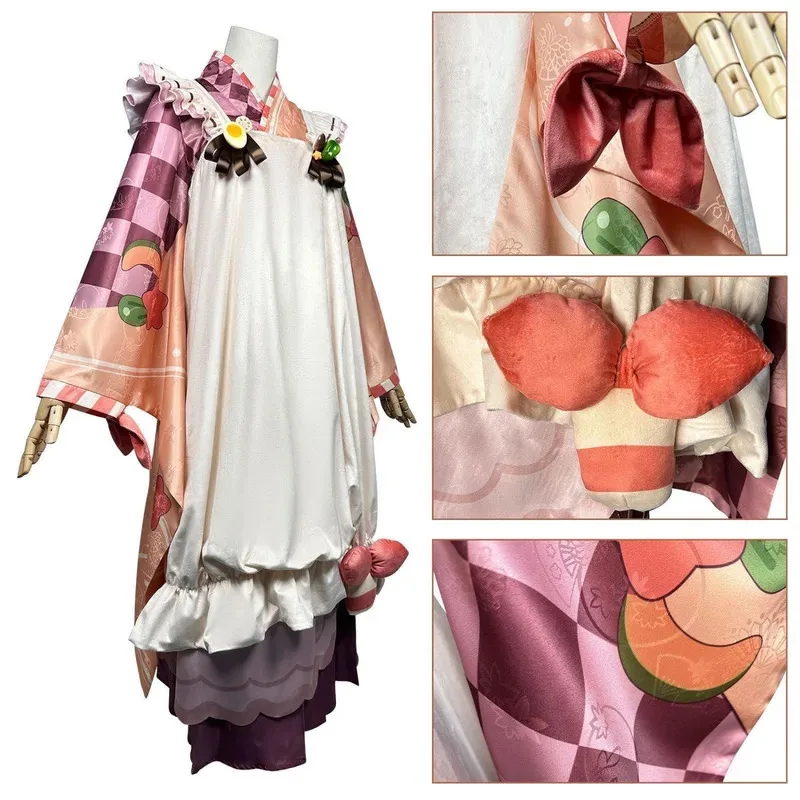 

Christmas Halloween Cosplay Miku Xueqiyin 2024 cute full set of girls' food Qiyin cos clothes