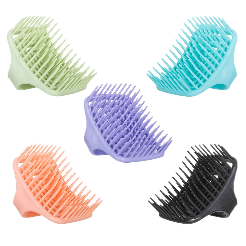 

1pcs Shampoo Head Scalp Silicone Massage Brush Bath Skin Soft Washing Comb Hair Cleaning Brush Salon Beauty Health Barber Tools