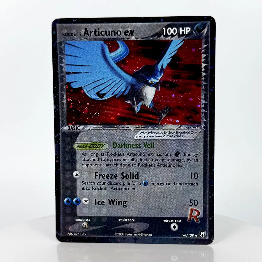 Team Rocket EX Proxy PKM Cards Holographic Foil Rocket's Mewtwo Articuno Moltres Entei Suicune Delta PTCG Trading Collectible