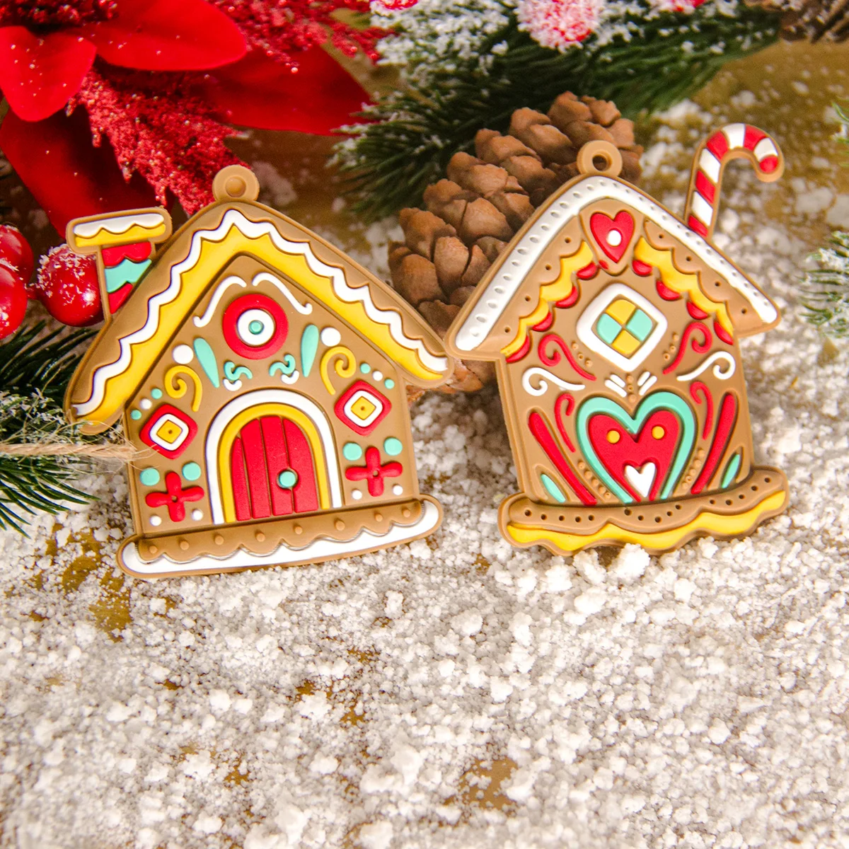 Christmas Tree Gingerbread Man Hanging Pendant Ornaments Set Christmas Decorations for Home 2024 New Year Gift Navidad Noel