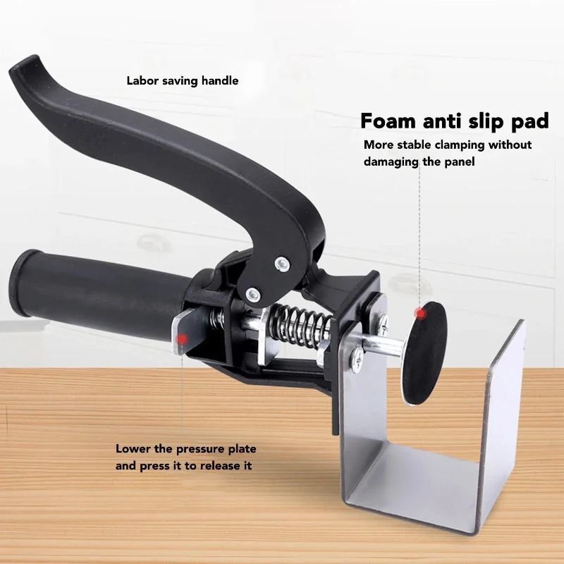 U-shaped Drawer Clamp, Drawer Front Mounting Clamp, Quick-release Drawer Clamp for Woodworking, with Replaceable Clamping Plates