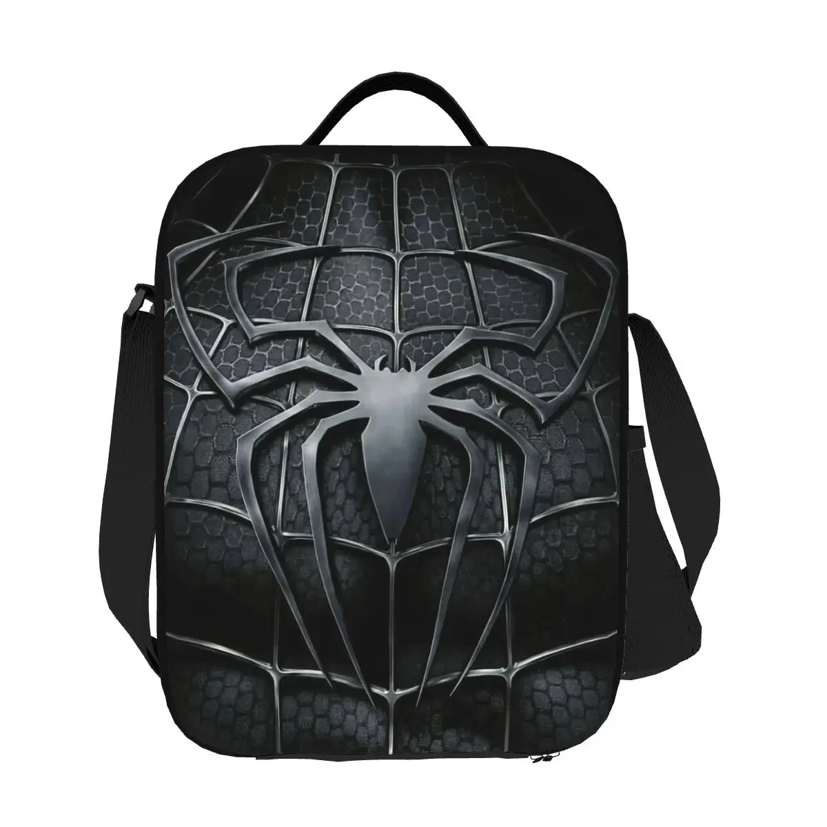 Spider Web Insulated Lunch Bag for Camping Travel Leakproof Thermal Cooler Lunch Box Women Kids