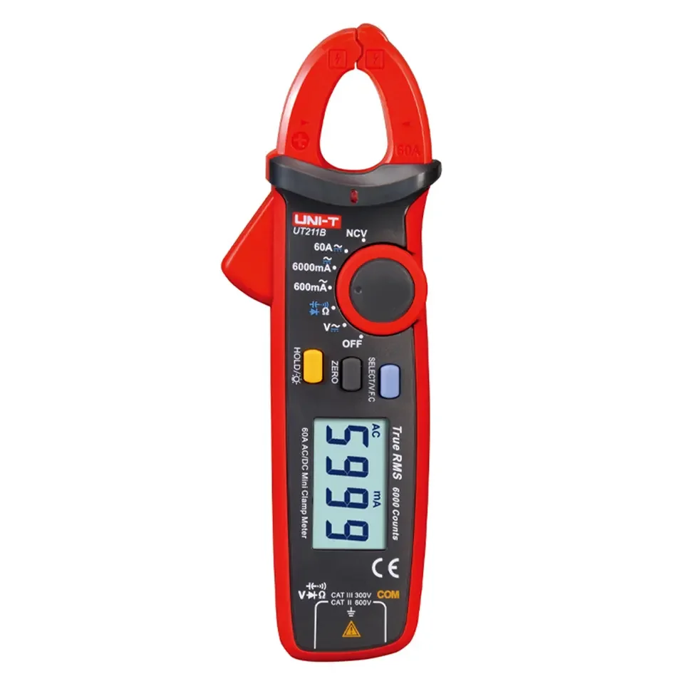 UNI-T UT211B 60A Pinza amperimétrica digital de alta precisión Multímetro Digital Ac Dc Pinza amperimétrica
