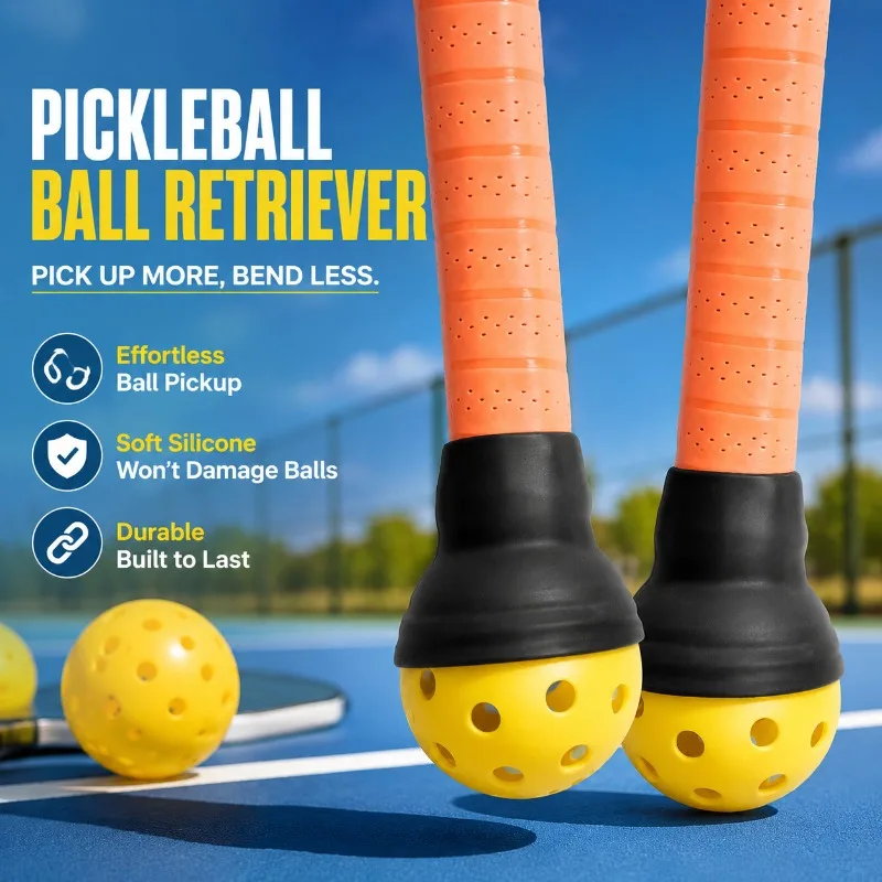 New Arrival Silicone Pickleball Paddle Ball Picker Portable Ball Absorber Catcher Tool for Tennis Balls Outdoor Sports Game