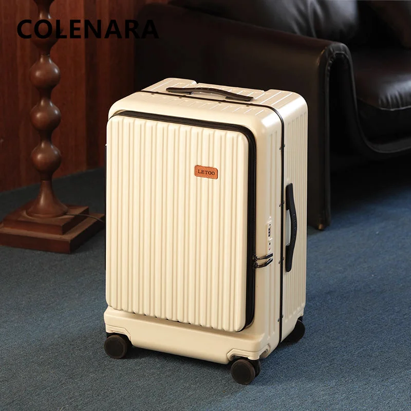 

Чемодан COLENARA из АБС-пластика + ПК, чехол для посадки с передним отверстием, чехол на колесиках для ноутбука, 20 дюймов, 24 дюйма, 26 дюймов, USB-зарядка с колесиками, чемодан на колесиках