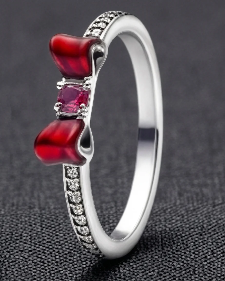 Rose Tone Multi Style Stackable Rings Mix Heart Flower Bow Colorful Zircon Thin Band Ring Set Dainty Wedding Jewelry Gift 2026 - view 5